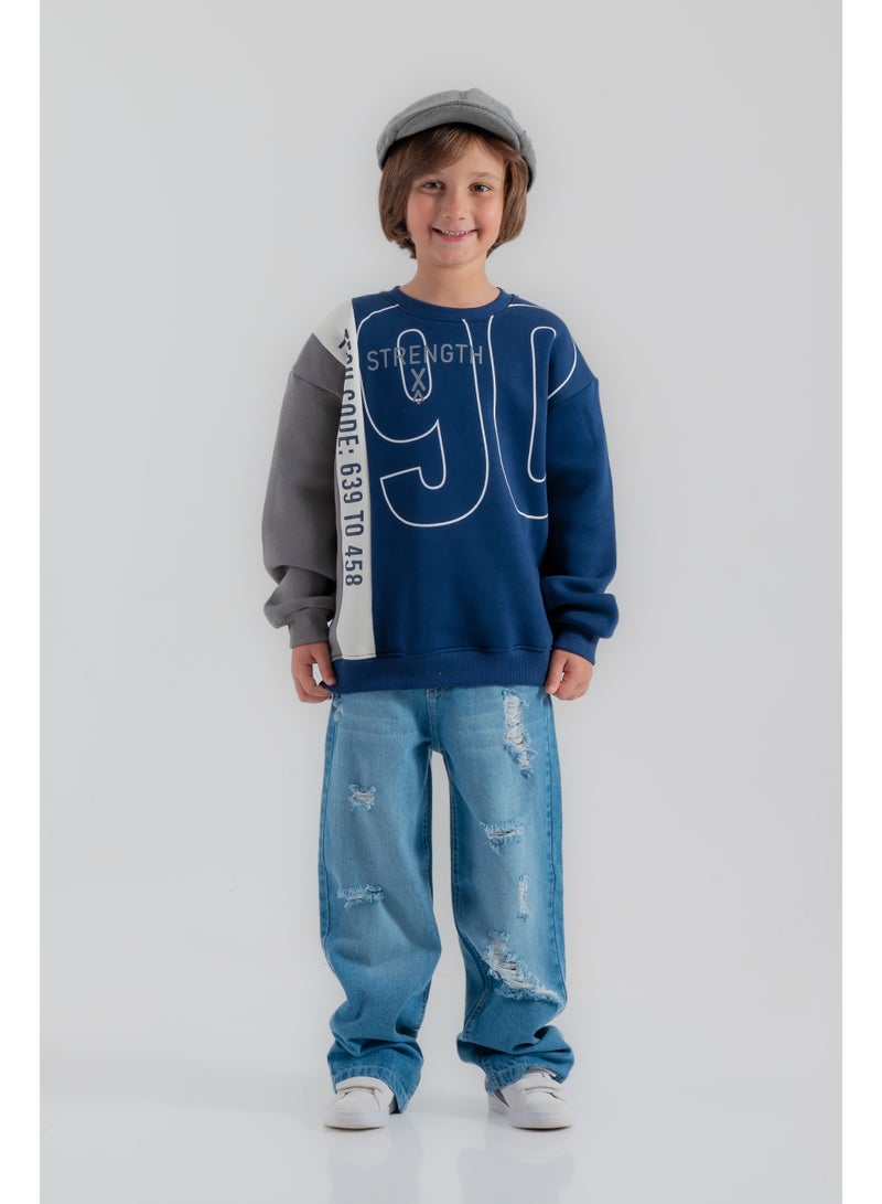 سي إن جينز وير كيدز جينز أولادي واسع بقصة ممزقة - Image 1